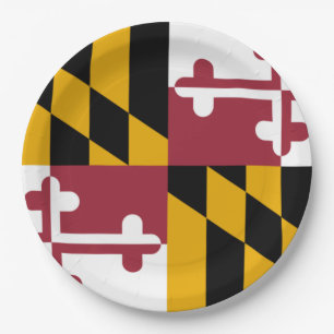 Prato De Papel Bandeira do Estado de Maryland