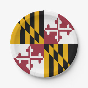 Prato De Papel Bandeira do estado de Maryland
