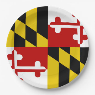 Prato De Papel Bandeira do Estado de Maryland