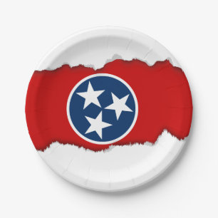 Prato De Papel Bandeira do estado de Tennessee