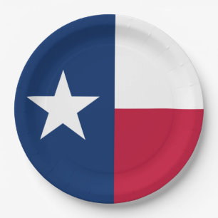 Prato De Papel Bandeira do Estado Texano (Texas)