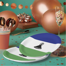 Prato De Papel Bandeira do Lesoto