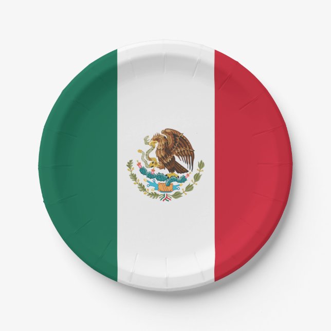 Prato De Papel Bandeira do México (Frente)
