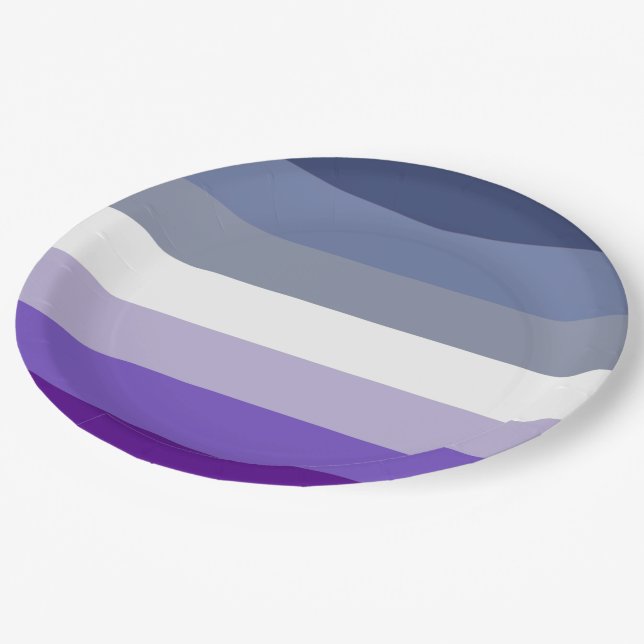 Prato De Papel Bandeira do Orgulho Lésbico Machão (Inclinado)