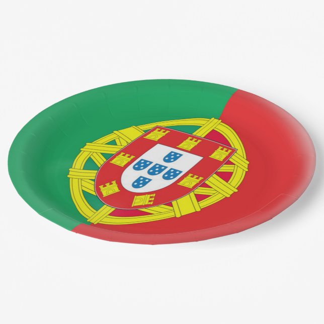 Prato De Papel Bandeira do português de Portugal (Inclinado)