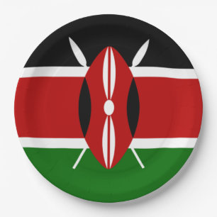 Prato De Papel Bandeira do Quénia