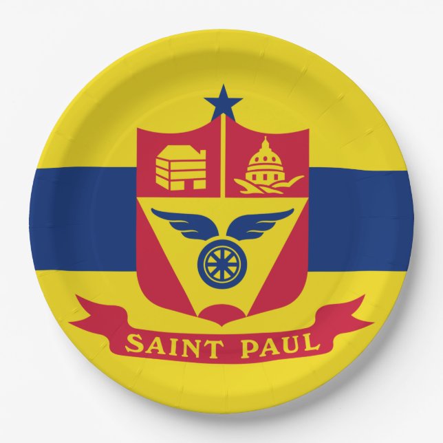 Prato De Papel Bandeira do Santo Paul (Minnesota) (Frente)