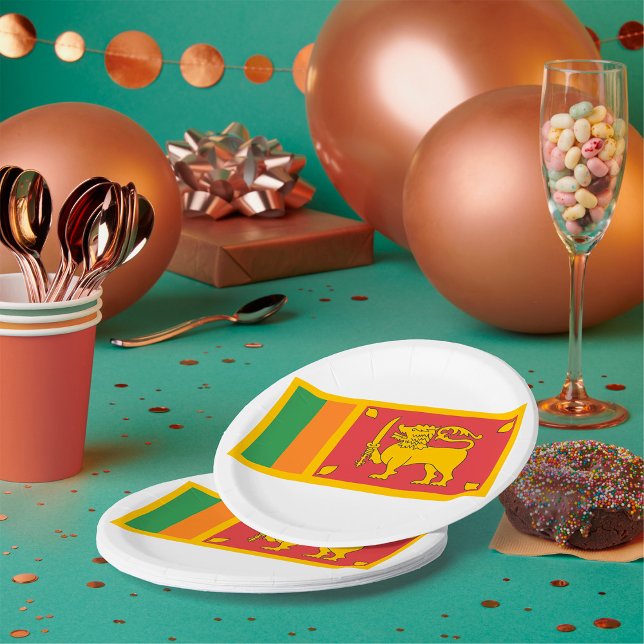 Prato De Papel Bandeira do Sri Lanka (Criador carregado)