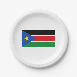 Prato De Papel Bandeira do Sudão do Sul (África)