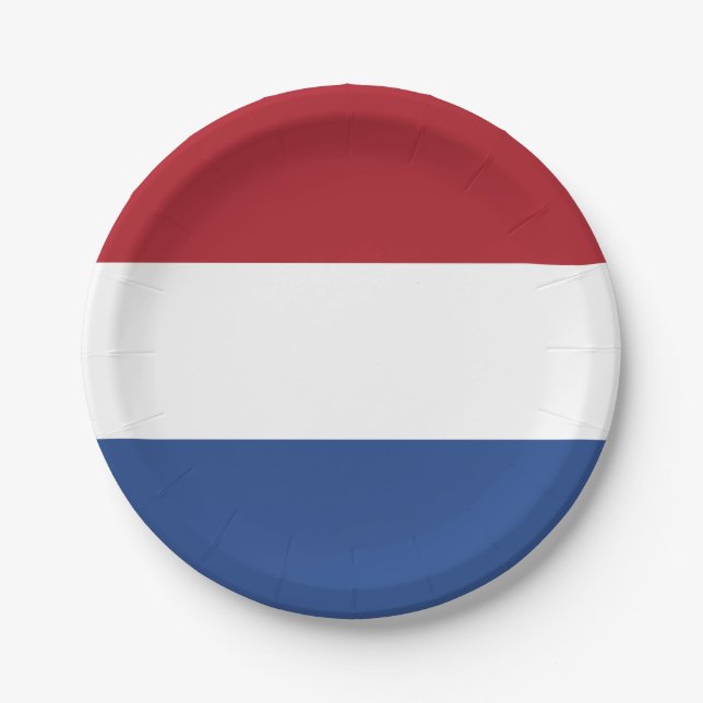 Prato De Papel Bandeira dos Países Baixos (Frente)
