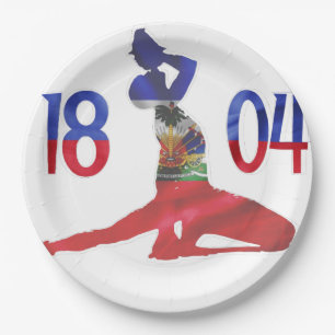 Prato De Papel Bandeira Haitiana 1804 Negativo Mawon Independê