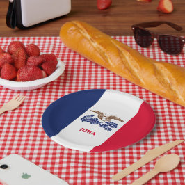 Prato De Papel Bandeira Iowan, Bandeira de Iowa