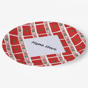 Prato De Papel Bandeira marroquina tutelada personalizada