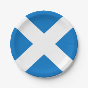 Prato De Papel Bandeira nacional da cruz de Scotland St Andrew