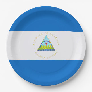 Prato De Papel Bandeira: Nicarágua