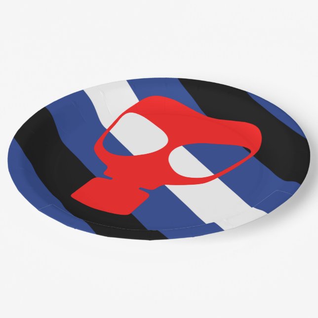 Prato De Papel Bandeira Orgulho Máscara (Inclinado)