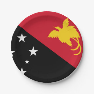 Prato De Papel Bandeira Papua Nova Guiné