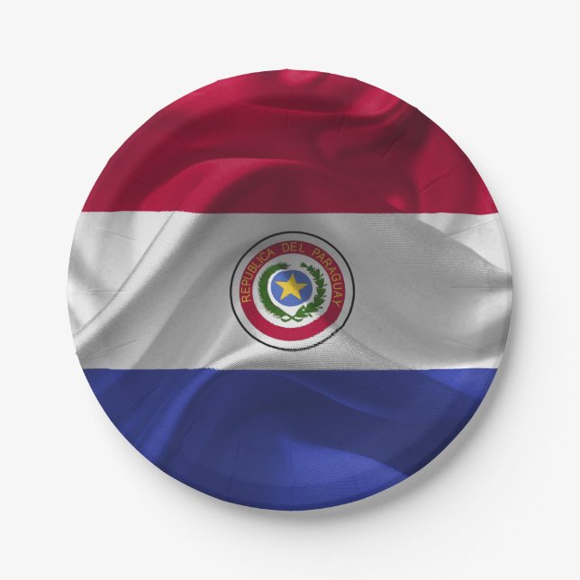 Prato De Papel Bandeira paraguaia (Frente)