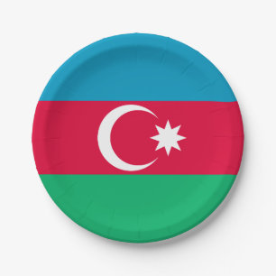 Prato De Papel Bandeira patriótica de Azerbaijan