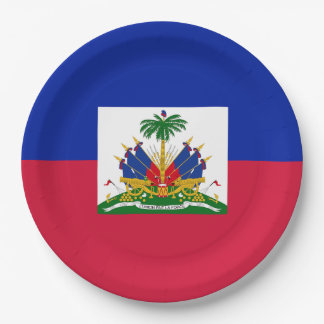 Prato De Papel Bandeira Patriótica do Haiti