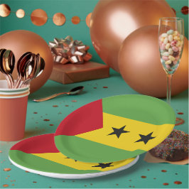 Prato De Papel bandeira São Tomé e Príncipe