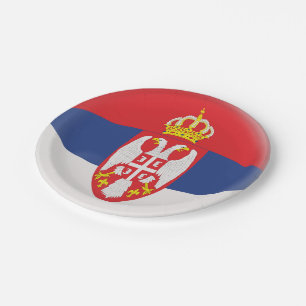 Prato De Papel Bandeira sérvio de Serbia