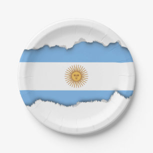 Prato De Papel Bandeira tradicional de Argentina