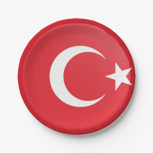 Prato De Papel Bandeira Turquia (Turca)