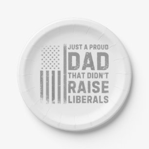 Prato De Papel Bandeira Vintage dos EUA Apenas um Pai Orgulhoso q