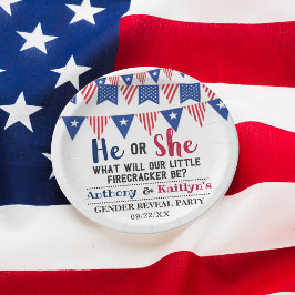 Prato De Papel Bandeiras de Bunting 4º De Julho Festa De Revelaçã