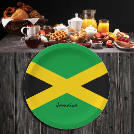 Prato De Papel Bandeiras jamaicanas e festa da Jamaica/esportes