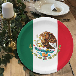 Prato De Papel Bandeiras mexicanas, festa, esportes, México