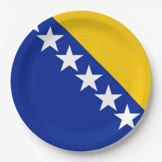 Prato De Papel Bandeja para copo da bandeira da Bósnia-Herzegovin