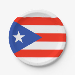 Prato De Papel Bandera Boricua Fiesta Puerto Rican 4Teresa