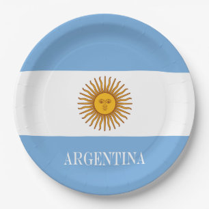 Prato De Papel Bandera de bandeira da Argentina