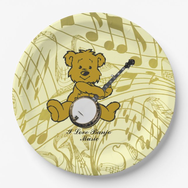 PRATO DE PAPEL BANJO BEAR- (Frente)