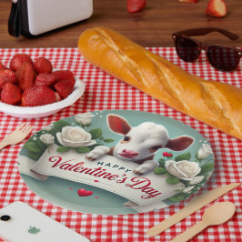 Prato De Papel Banner de saudação do Dia de os namorados de reten