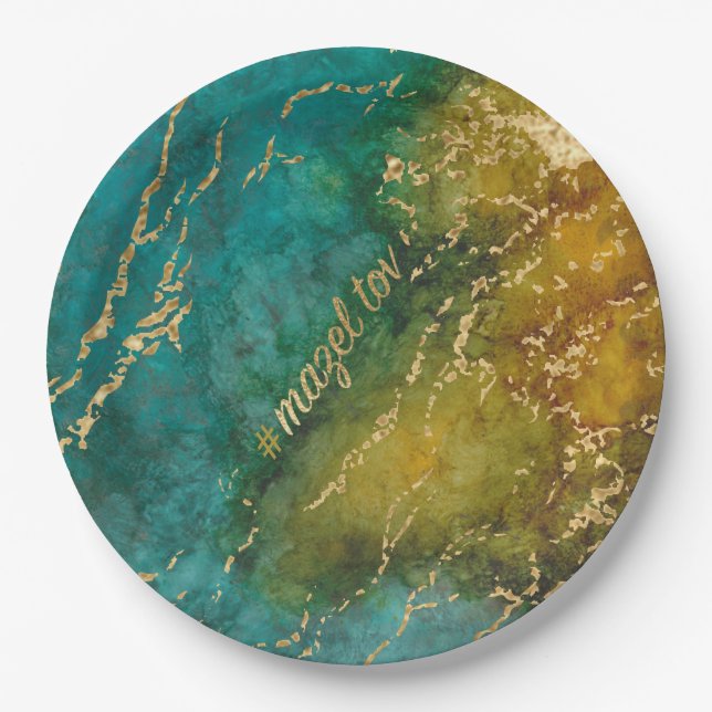 Prato De Papel BAR BM N Bat Mitzvah Saindo desta Placa de Papel M (Frente)