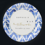 PRATO DE PAPEL BAR CHEVRON CHEVRON INDIGO AZUL MITZVAH<br><div class="desc">Se precisar de mais alguma personalização,  por favor,  sinta-se à vontade para me enviar uma mensagem em yellowfebstudio@gmail.com.</div>