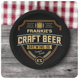 Prato De Papel Bar da empresa de criação de etiquetas de cerveja 