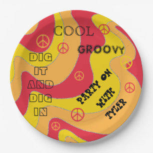 Prato De Papel Bar ou Bat Mitzvah DIG IN Paper Plate