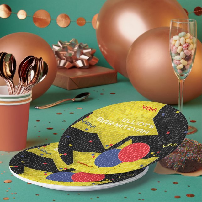 Prato De Papel Bar ou Bat Mitzvah GAME EM 2 (Múltiplo)