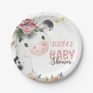 Prato De Papel Barnais De Animais De Criação De Vaca