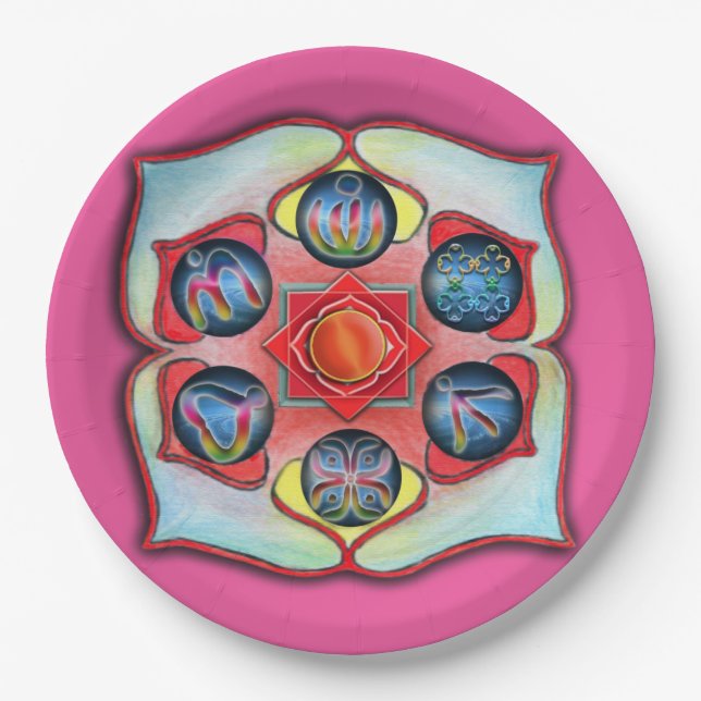 Prato De Papel Base Chakra (Frente)