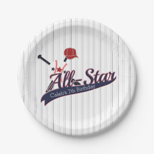 Prato De Papel Baseball TODAS AS ESTRELAS Esportes Personalizado