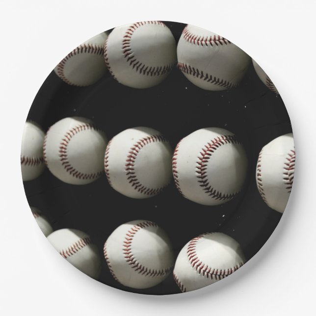 Prato De Papel Baseballs (Frente)