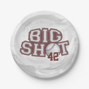 Prato De Papel Basebol do peixe graúdo