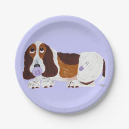 Prato De Papel Basset Hound Bebê