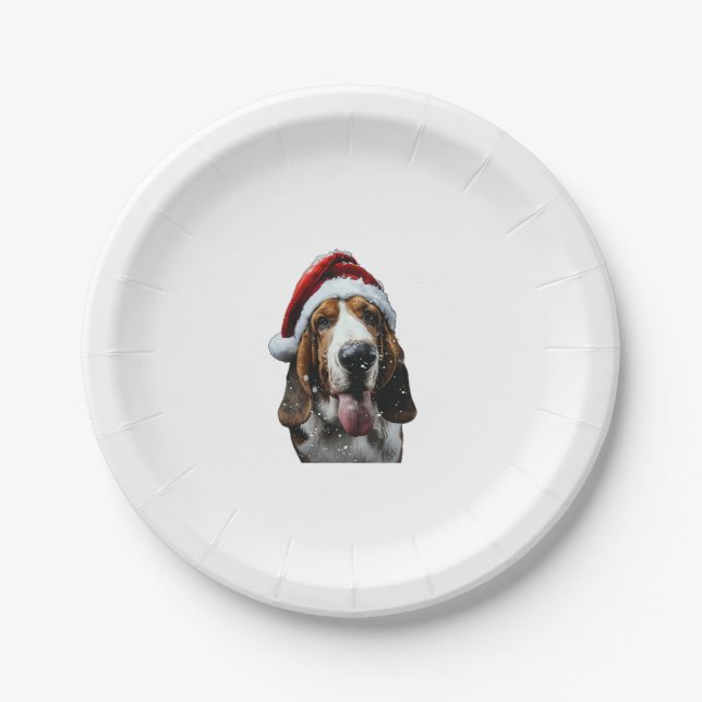 Prato De Papel Basset Hound Natal (Frente)