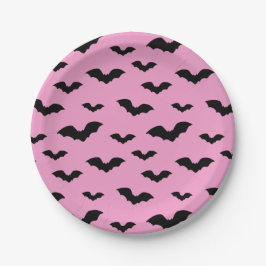 Prato De Papel Bat silhouettes in pink